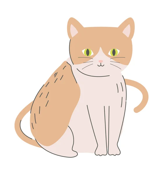 Lindo gato icono — Vector de stock