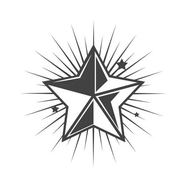 Tatouage étoile brillante — Image vectorielle