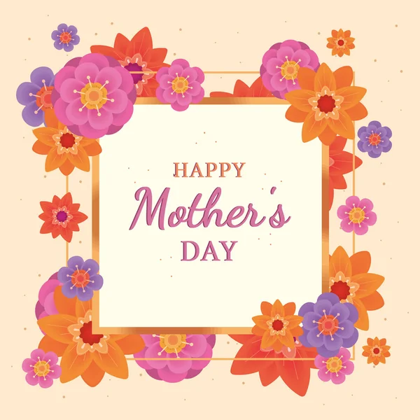 Carte Happy Mothers Day — Image vectorielle