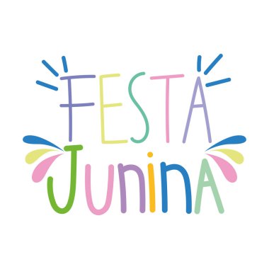 Festa Junina word hand drawn