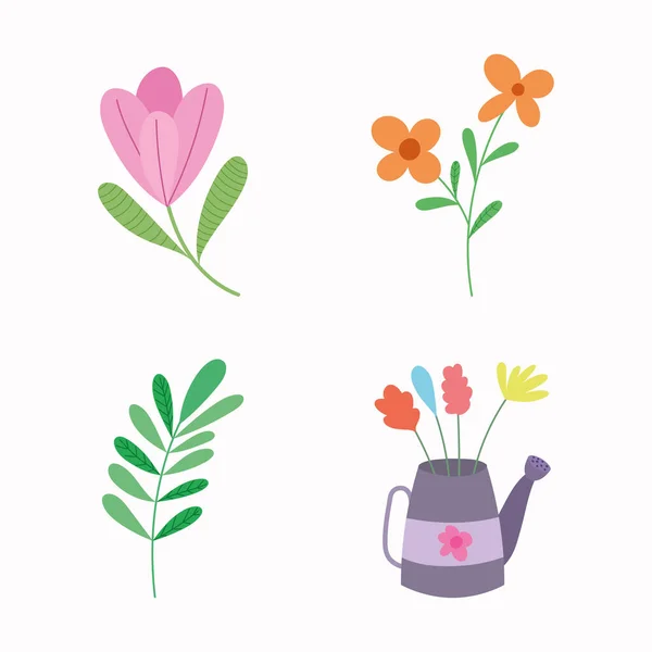 Set bloemen — Stockvector