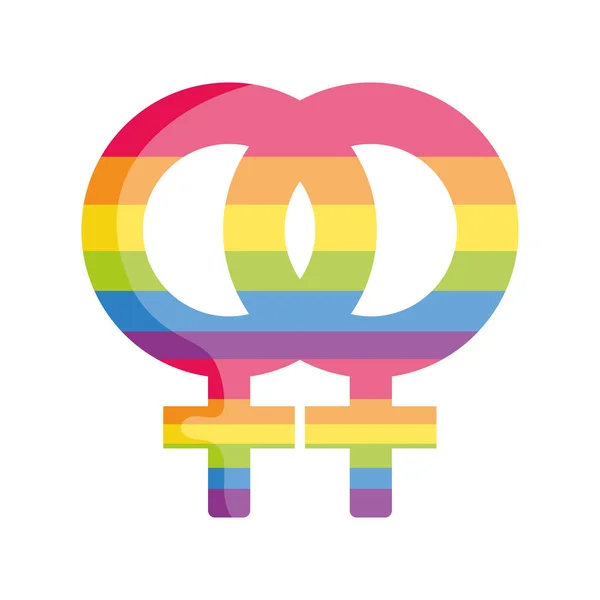 LGBTQ pride gender female emblem — Stock Vector