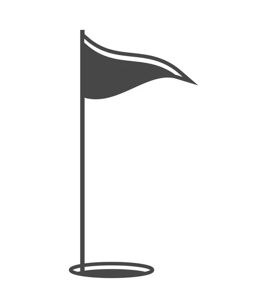 Golf flag sport — Vector de stock
