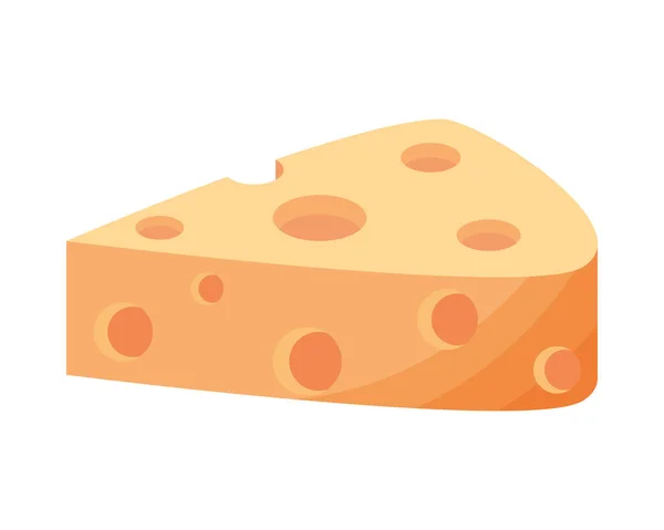 Tranche icône fromage — Image vectorielle