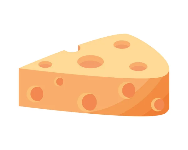 Icono de queso rebanada — Vector de stock