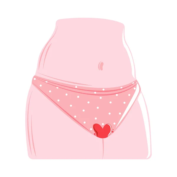 Female body menstruation — Stock Vector