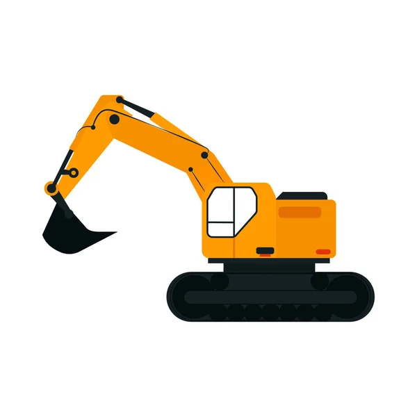 Construction excavator machine — 图库矢量图片