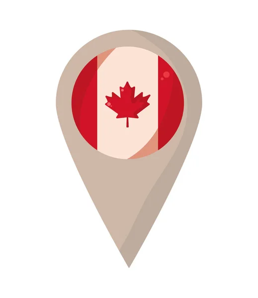 Расположение флага Канады — стоковый вектор