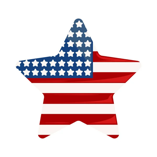 US-Flagge im Stern — Stockvektor
