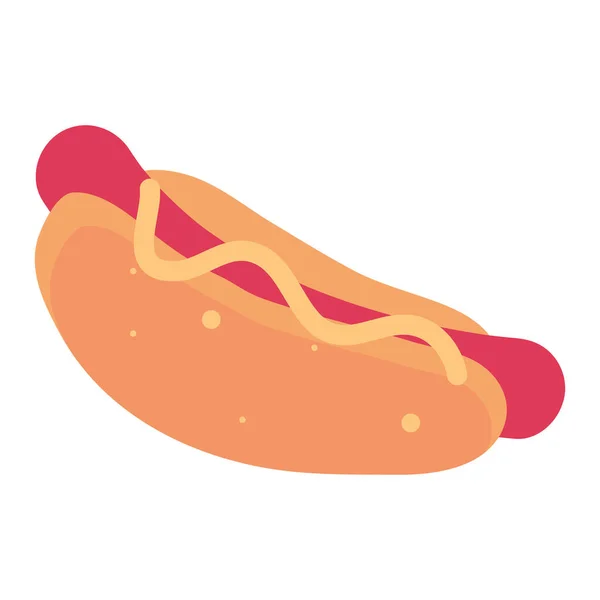 Perro caliente de comida rápida — Vector de stock