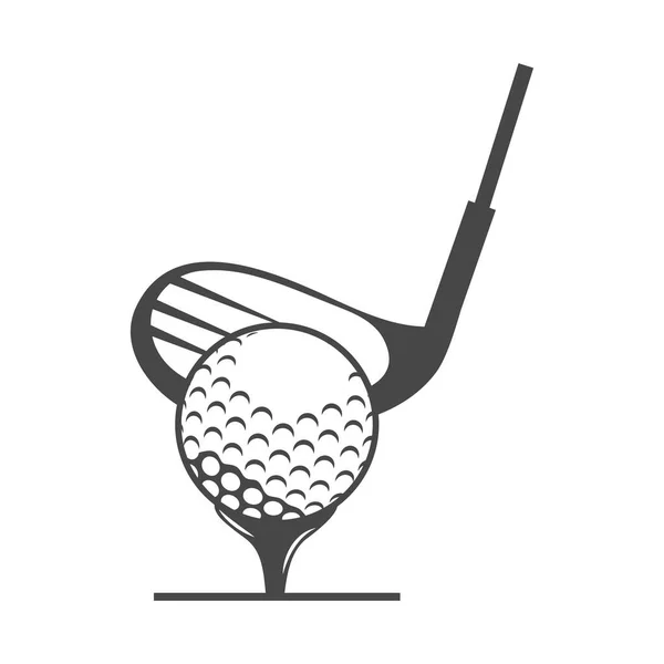 Golfütő és labda — Stock Vector