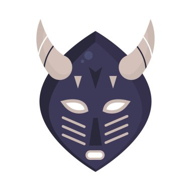 african mask with horns