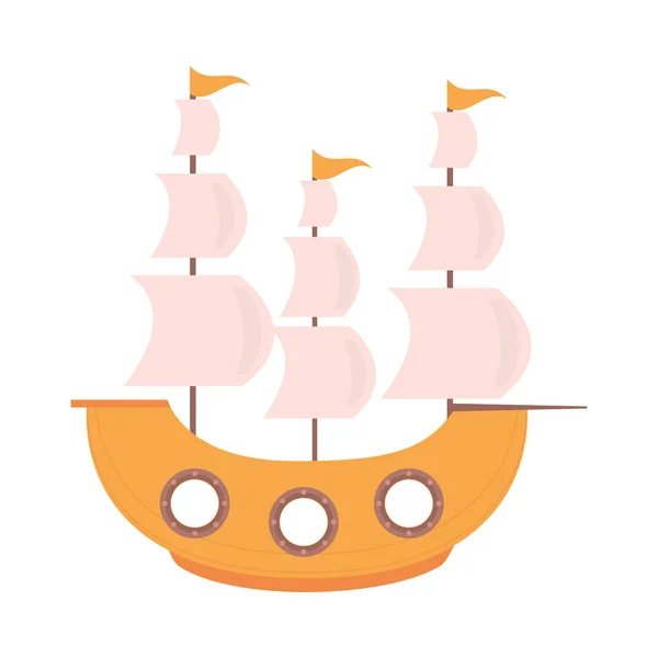 Buccaneer ship icon — Archivo Imágenes Vectoriales