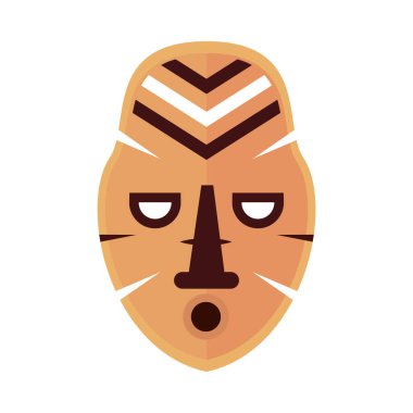 Afrika Maskeli Düz Simge