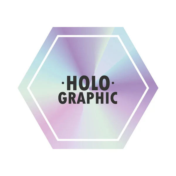 Holographic geometric shape —  Vetores de Stock