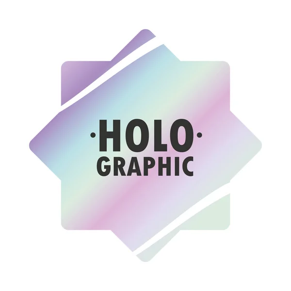 Holographic sticker template — Stok Vektör