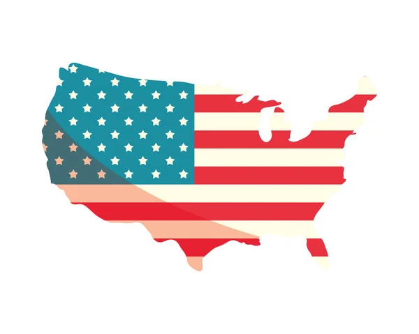 Amerikai Egyesült Államok Térkép-val zászló — Stock Vector