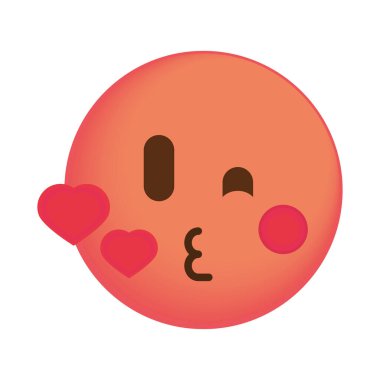 Öpücük aşk emojisi