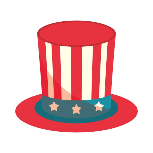 USA flag in hat — Stockvektor