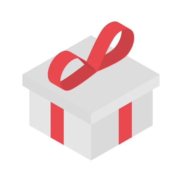 Boîte cadeau icône isométrique — Image vectorielle
