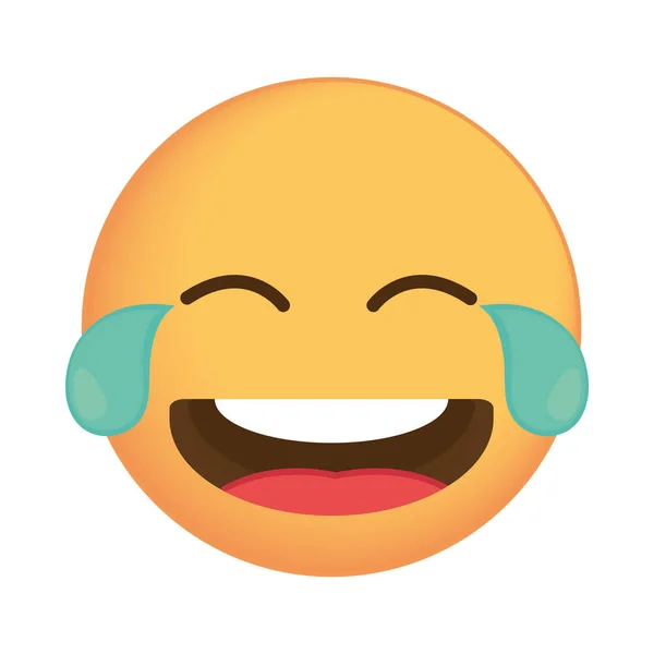 Emoji tvář smích — Stockový vektor