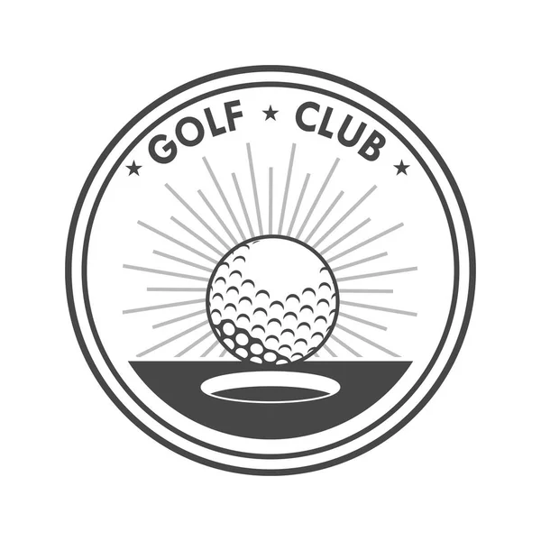 Круглый значок гольф-клуба — стоковый вектор