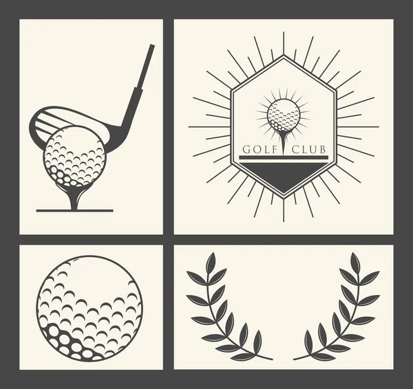 Set of golf club — Vector de stock