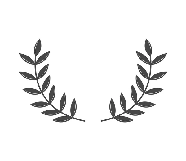 Laurel emblema de las hojas — Vector de stock
