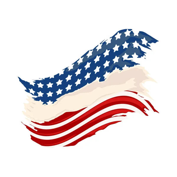 USA flag grunge stil – Stock-vektor