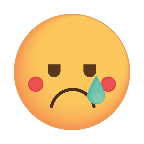 Emoji crying expression — Vetor de Stock