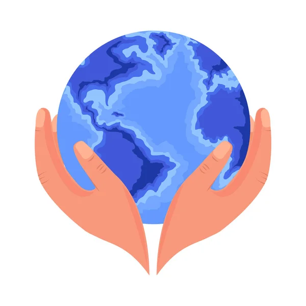 Hands holds earth — Image vectorielle