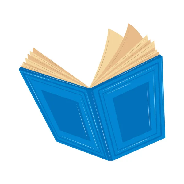 Kék nyitott könyv — Stock Vector