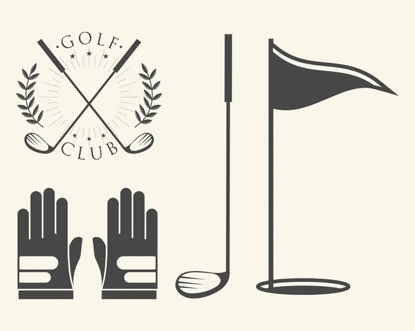 Icons set golf club — Vector de stock