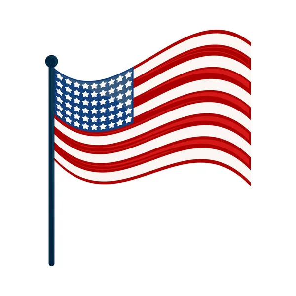 Waving flag USA — Stockvector