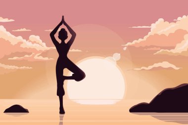 girl practice meditation in nature