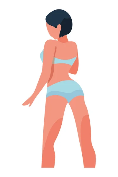 Vrouw met bikini — Stockvector