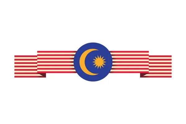 Malaysia flag patriotism — Stock Vector