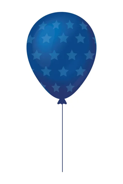 Balão azul com estrelas —  Vetores de Stock