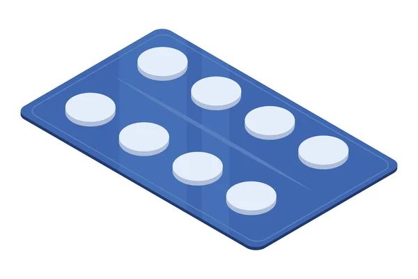 Píldoras médicas paquete — Vector de stock