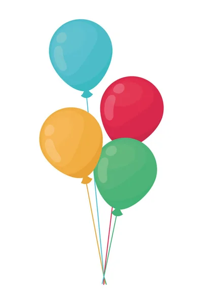 Bunch balloons party — Vettoriale Stock