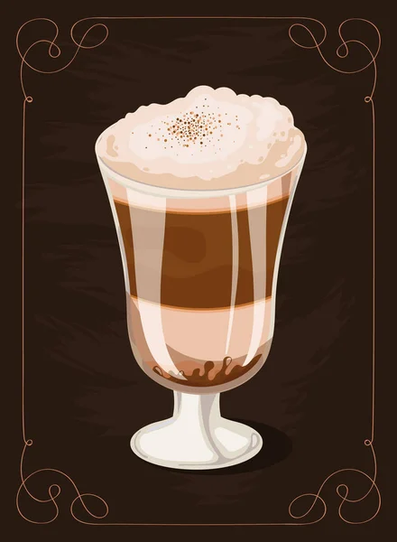 美味的冷咖啡 — 图库矢量图片