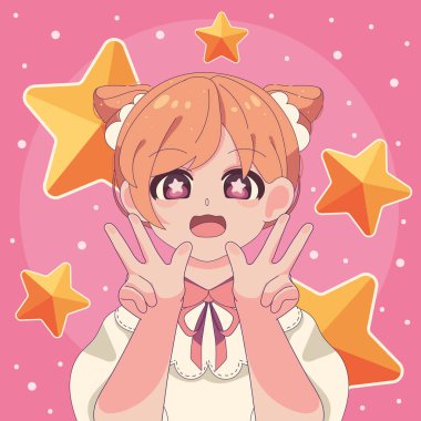 Sevimli genç anime.