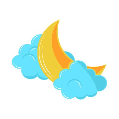bulut ve yarım ay simgesi