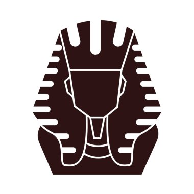 Mısır Firavunu Tutankhamen simgesi silueti