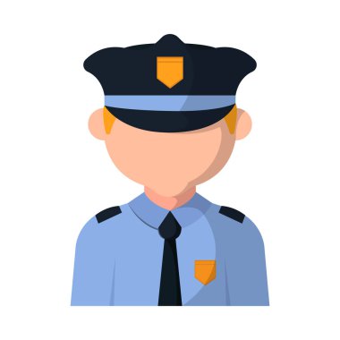 Polis avatar meslek simgesi izole
