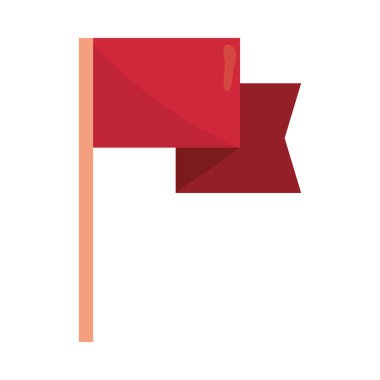 Kutup simgesindeki kırmızı bayrak izole edildi