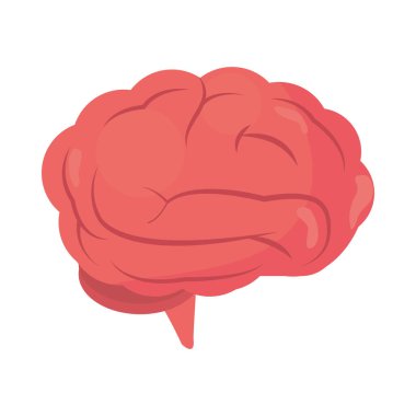 İnsan beyin organı simgesi düz