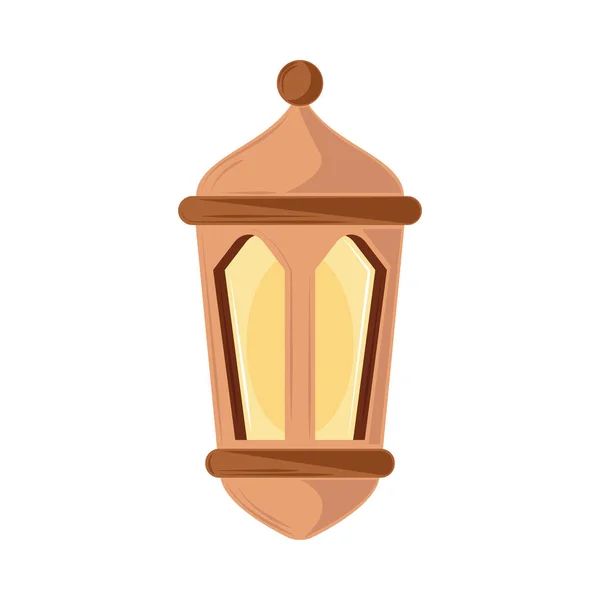 Orientalische Lampensymbol Isolierter Vektor — Stockvektor