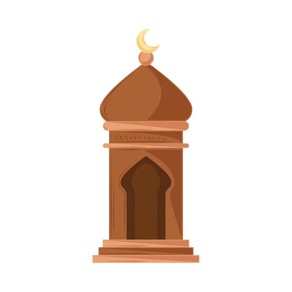 Ikone Des Islamischen Tempelbaus Isoliert — Stockvektor