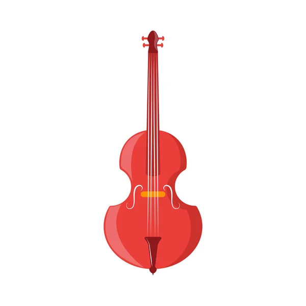 Violino Instrumento Música Ícone Isolado — Vetor de Stock